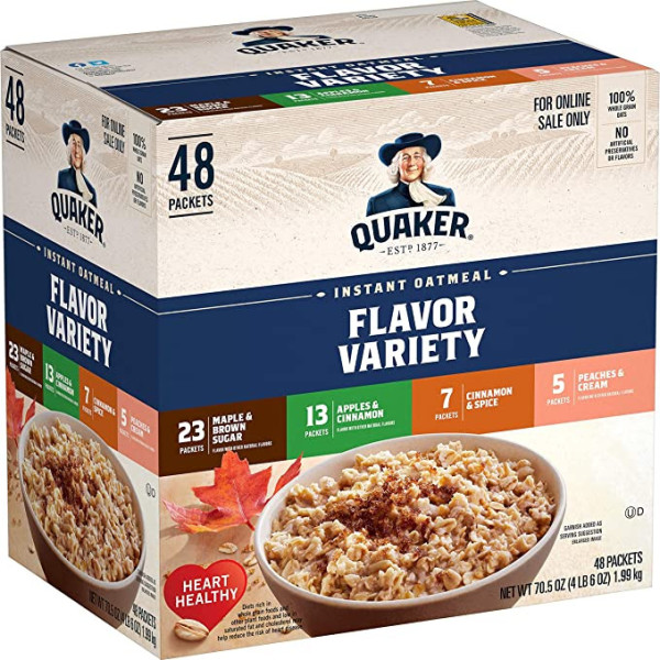 Quakers Instant Oatmeal Flavor Variété